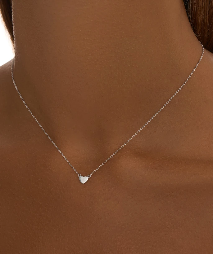 Серебряная подвеска сердце MIESTILO