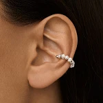 Серебряный кафф с жемчугом MIESTILO 