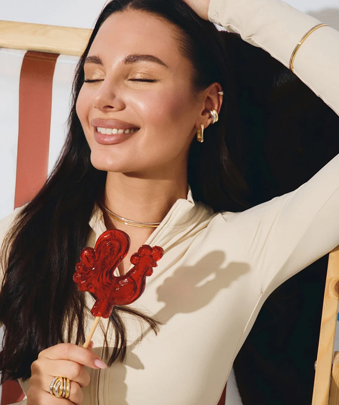 Серебряный кафф мини биколор