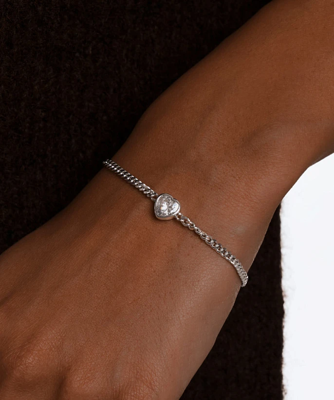 Серебряный браслет с фианитом Angel