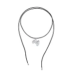 Колье LOVE LETTER на шнурке с подвеской "M" из серебра