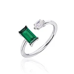 Серебряное кольцо с фианитами MIESTILO