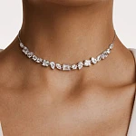 Серебряное колье-чокер ГРАЦИЯ с фианитами