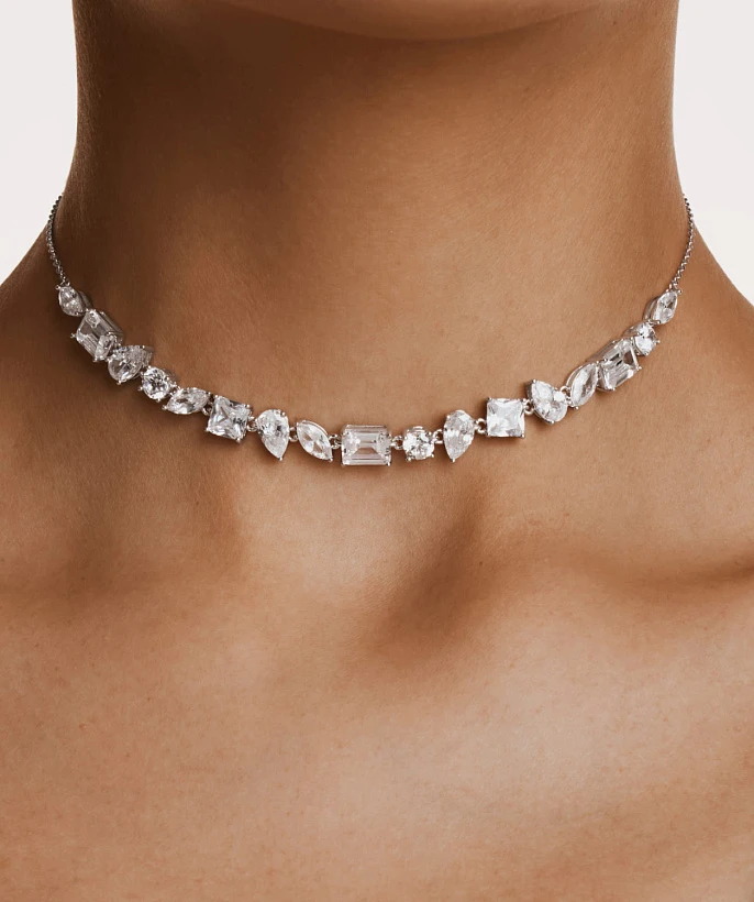 Серебряное колье-чокер A LA RUSSE с фианитами