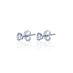 Серебряные серьги гвоздики с фианитом MIESTILO