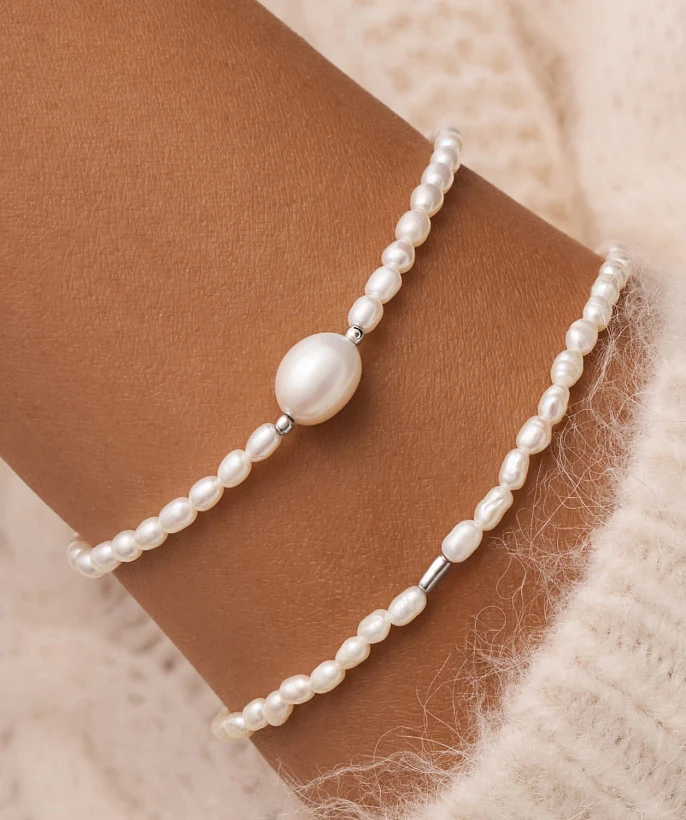 Серебряный браслет SICILIA из жемчуга