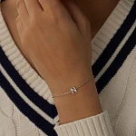 Серебряный браслет с буквой N MIESTILO