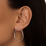 Акцентные пусеты из серебра MIESTILO 