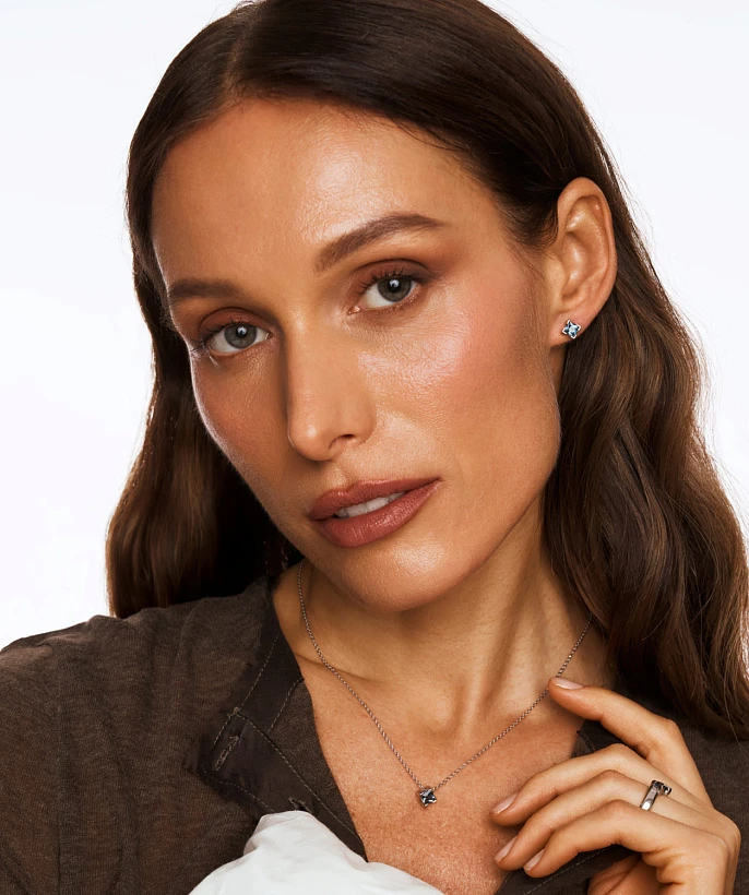 Серебряное колье PURITY с London топазом