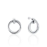 Крупные серьги-круги из серебра