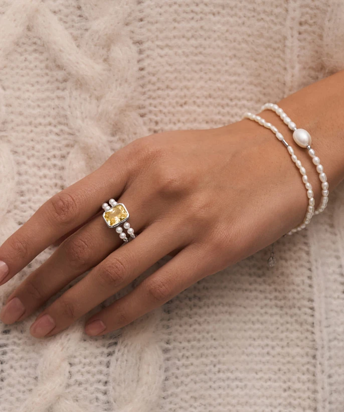 Серебряный браслет SICILIA из жемчуга