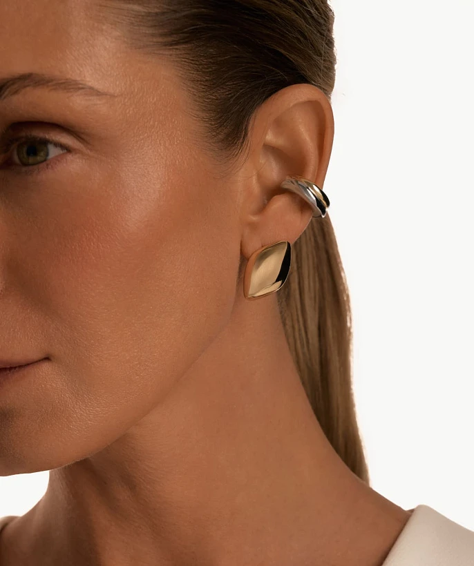 Серебряный кафф биколор