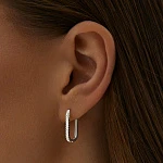 Серебряные серьги с фианитами MIESTILO