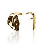 Мятые серьги PENELOPE из серебра в покрытии желтое золото