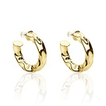 Крупные серьги-кольца PENELOPE из серебра в покрытии желтое золото