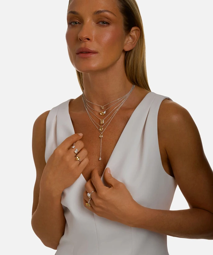 Серебряное колье ЭЙФОРИЯ с цитрином Ашер