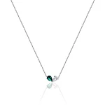 Серебряное колье с фианитами в огранке груша MIESTILO