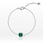 Браслет из серебра ESSENCE с выращенным изумрудом