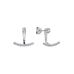 Серебряные серьги-трансформеры с фианитами MIESTILO 