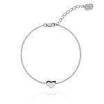 Нежный браслет с серебряным сердечком MIESTILO