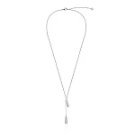 Серебряное колье-галстук с подвесками