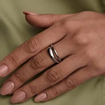 Объемное серебряное кольцо MIESTILO