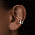 Кафф "Перо" из серебра без вставок