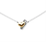 Серебряное колье с подвеской с сердцем
