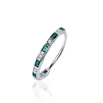 Серебряное кольцо с фианитами MIESTILO