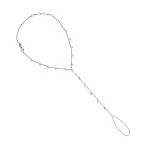 Серебряный слейв-браслет с фианитами "Невесомость"