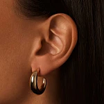 Серьги-кольца PENELOPE из серебра в покрытии желтое золото