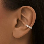 Серебряный кафф с россыпью фианитов и открывающимся механизмом