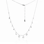 Колье "Love" с подвесками из серебра