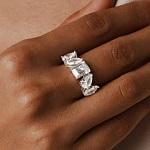 Серебряное кольцо A LA RUSSE с фианитами