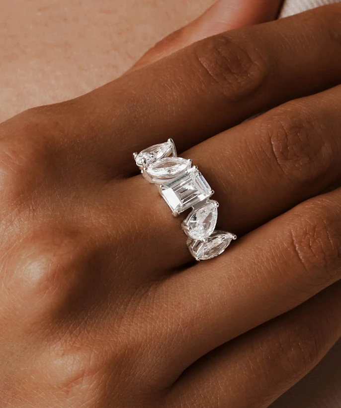 Серебряное кольцо A LA RUSSE с фианитами