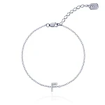 Серебряный браслет с буквой F MIESTILO
