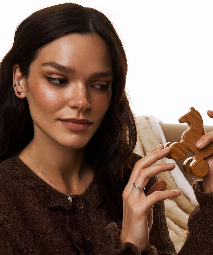 Серебряные серьги-клаймберы