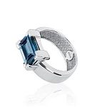 Серебряное кольцо PURITY с крупным London топазом