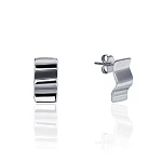 Серебряные серьги с мятым эффектом MIESTILO 