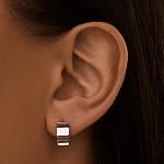 Серебряные серьги с мятым эффектом MIESTILO 