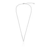 Серебряное колье Baguette с подвеской с фианитами