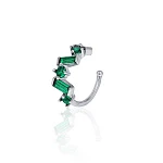 Серебряный кафф с фианитами MIESTILO