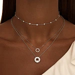 Серебряное колье-чокер с фианитами