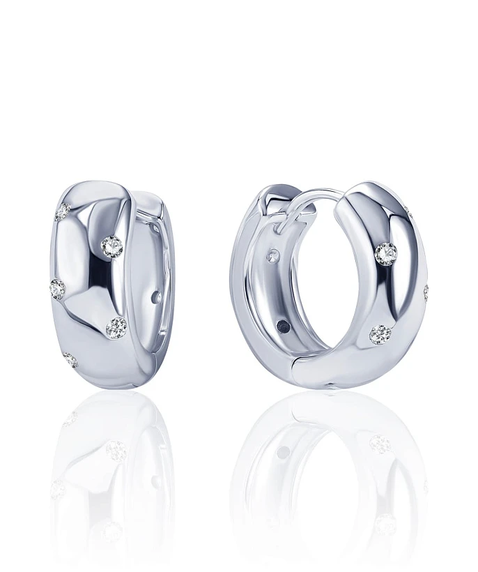 Серьги кольца серебро 925 серебряные круглые конго