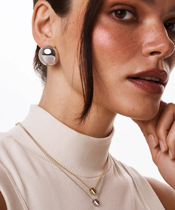 Круглые серьги PENELOPE из серебра