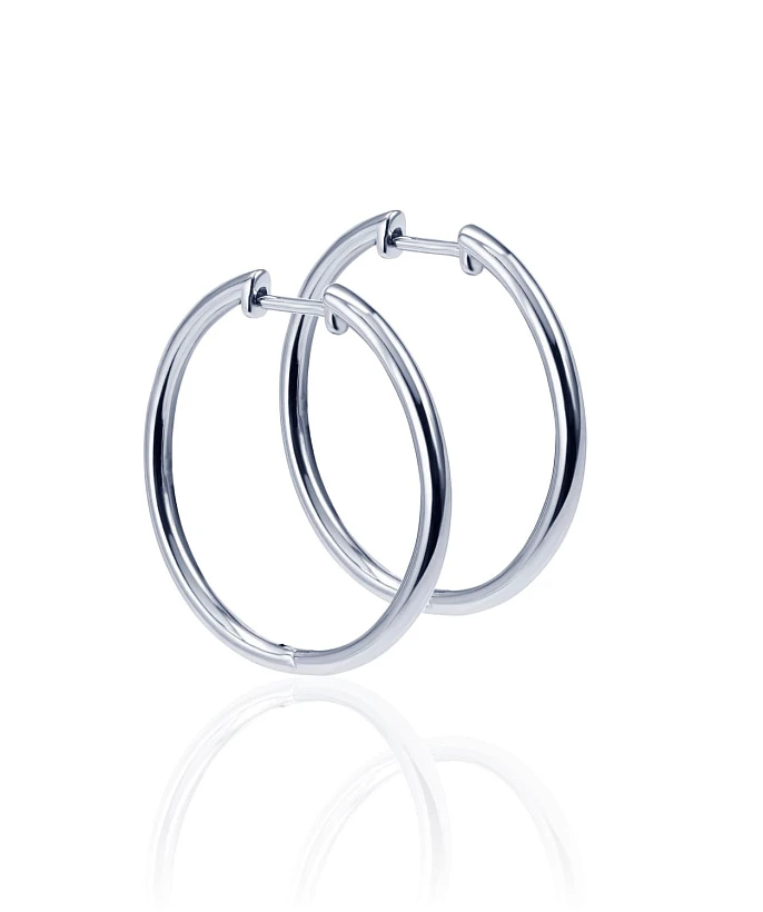 Серебряные серьги конго