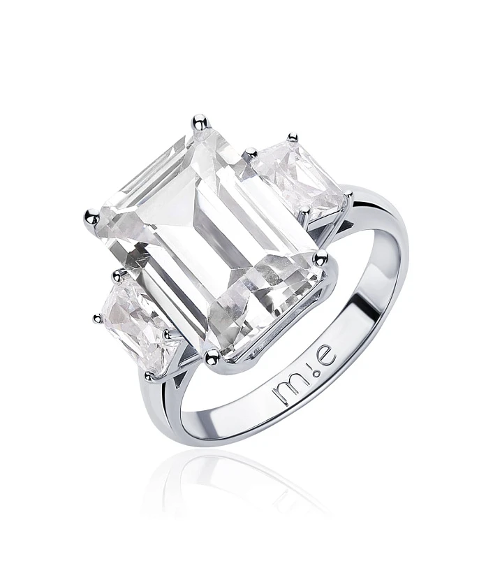 Серебряное крупное кольцо A LA RUSSE с фианитами