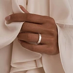 Серебряное кольцо с дорожкой фианитом MIESTILO