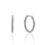 Серебряные серьги-конго с рельефом MIESTILO 