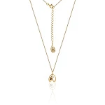 Серебряное колье позолоченое с буквой А MIESTILO 